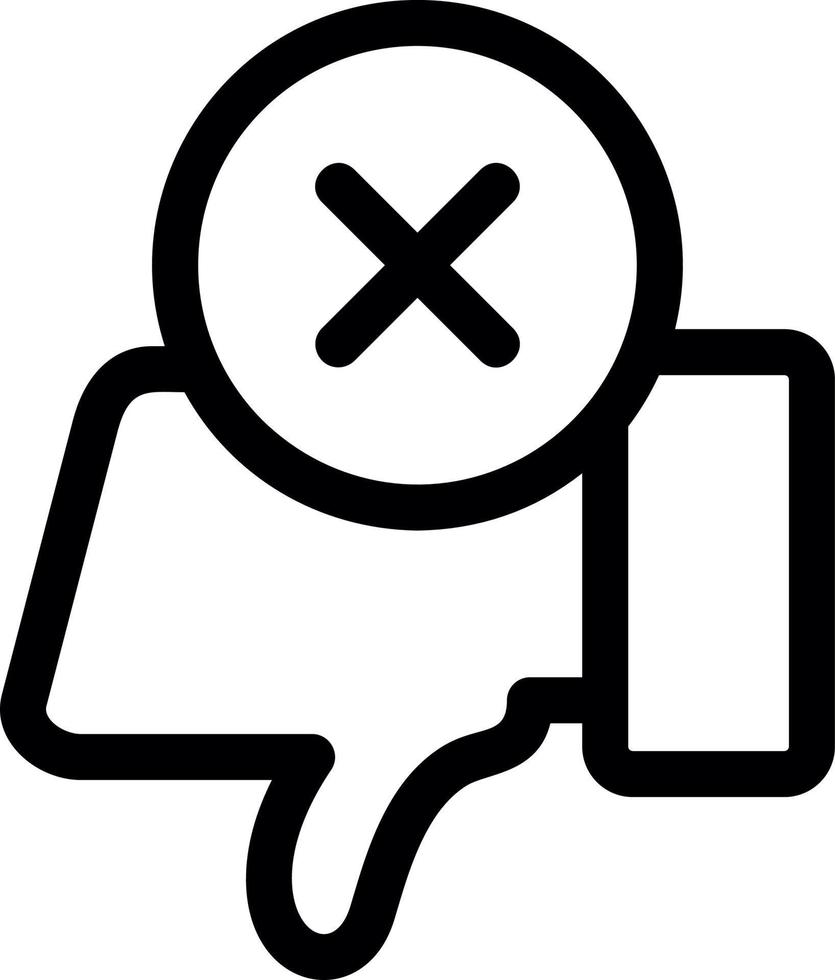 Dislike Line Icon vector