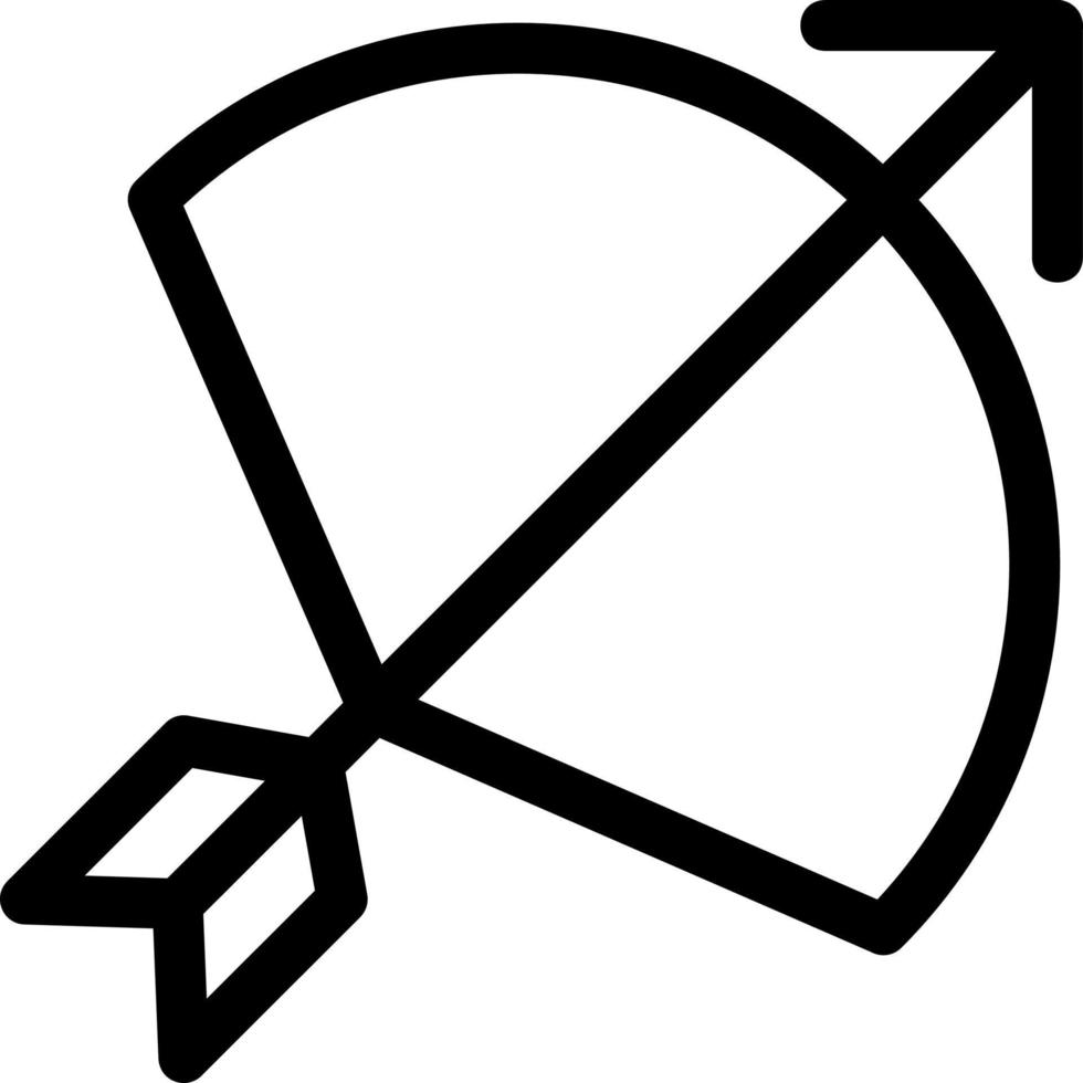 icono de línea de flecha de arco vector