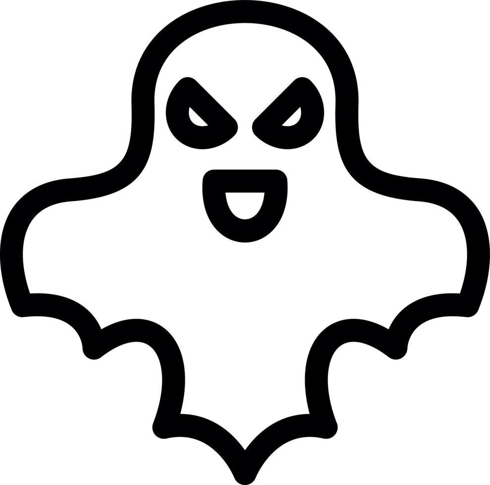 icono de línea fantasma vector