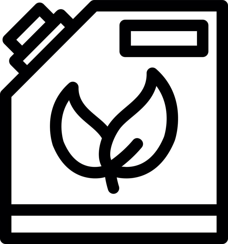 Biofuel Can Line Icon vector