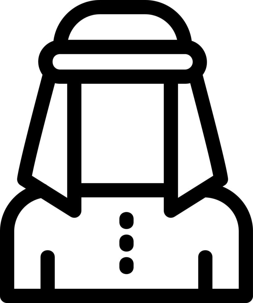 Male Bedouin Line Icon vector