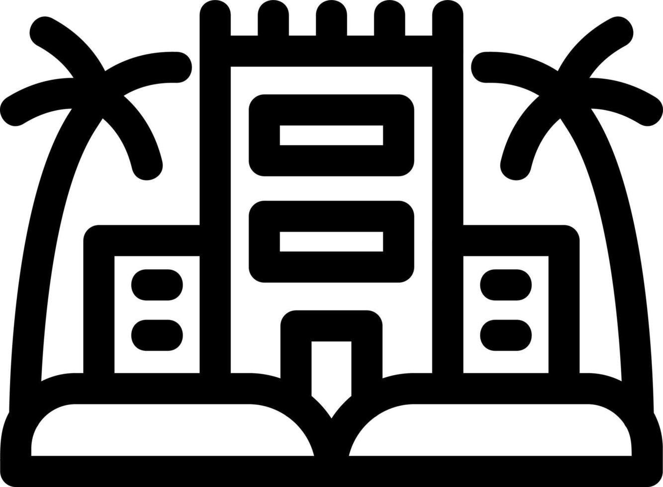 Desert Palace Line Icon vector