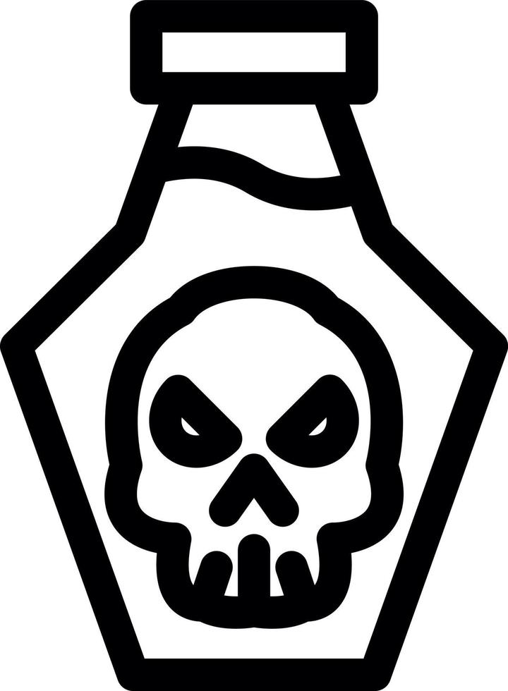 Poison Line Icon vector
