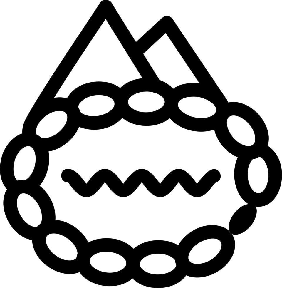 Hot Spring Landscape Line Icon vector