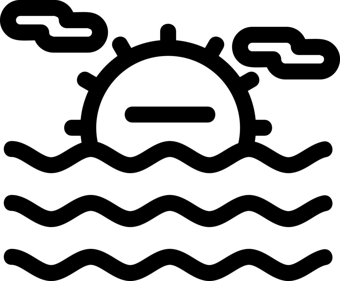 Sea Landscape Line Icon vector