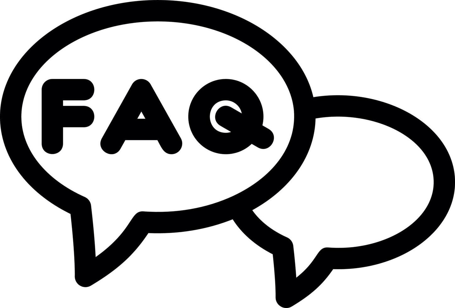 FAQ Line Icon vector