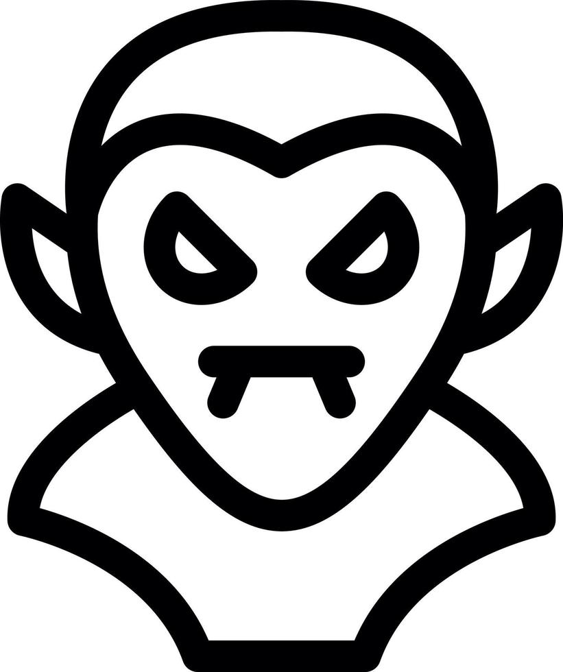 Dracula Line Icon vector