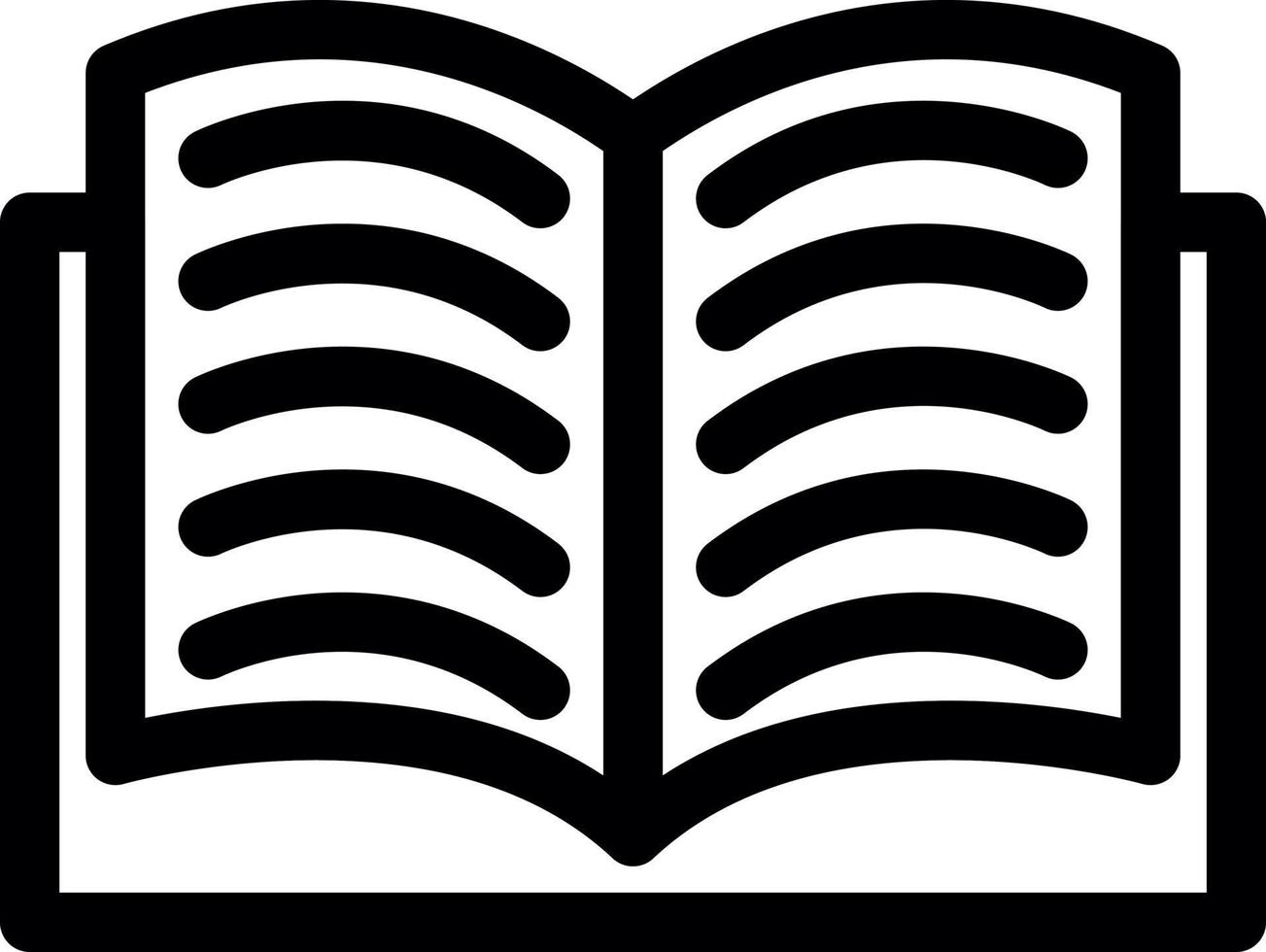 Open Book Line Icon vector