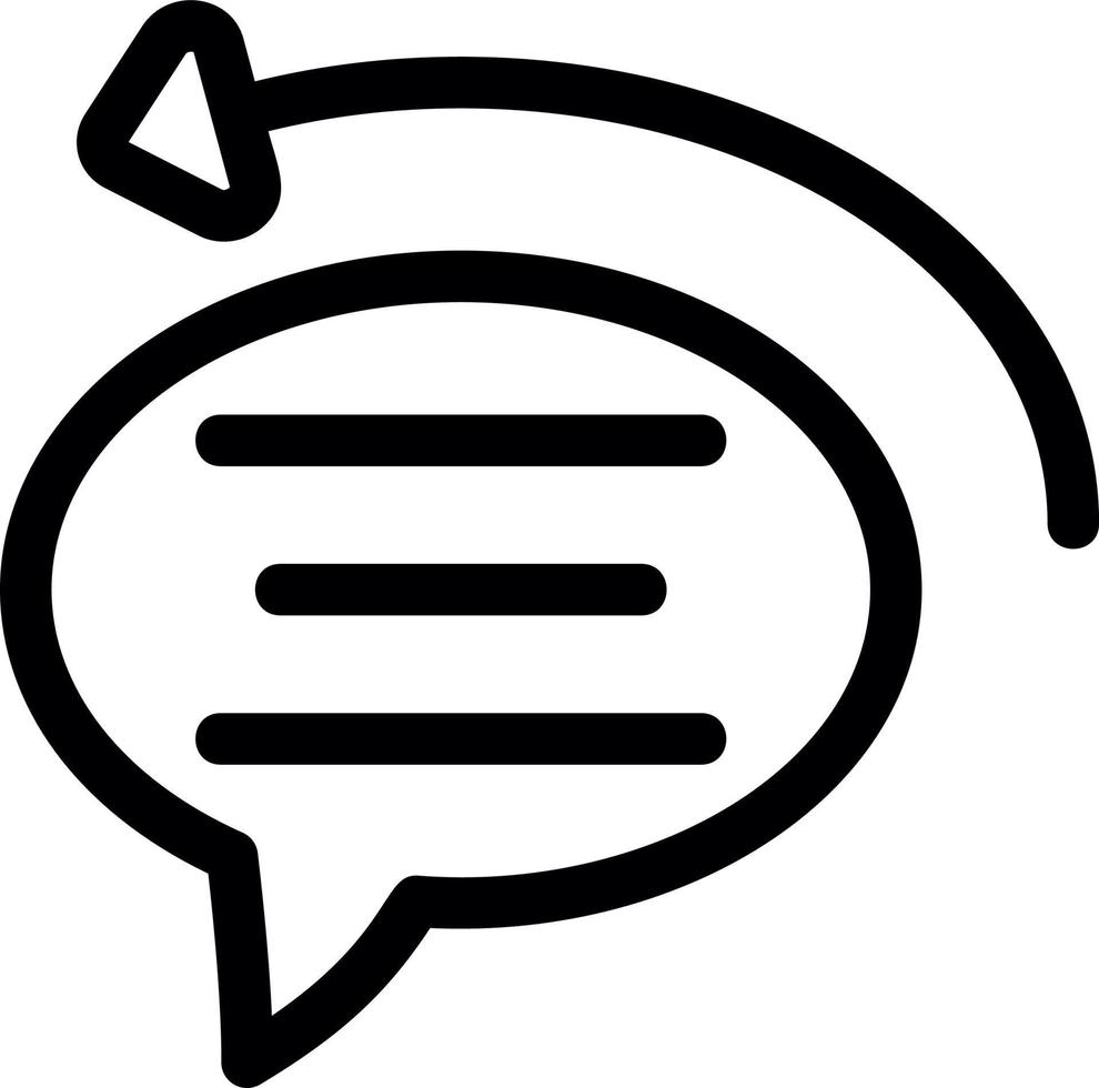 Auto Reply Line Icon vector