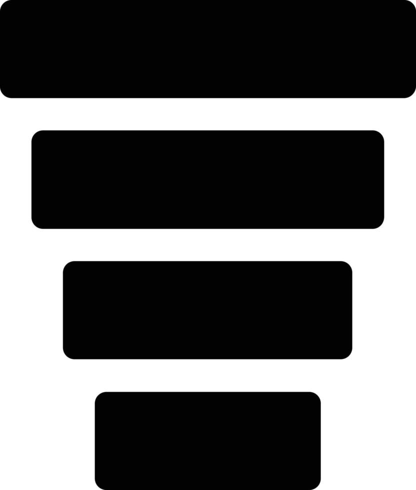 Funnel Chart Glyph Icon vector