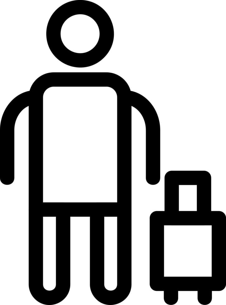 Tourist Line Icon vector