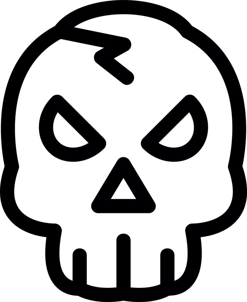 Skull Line Icon vector