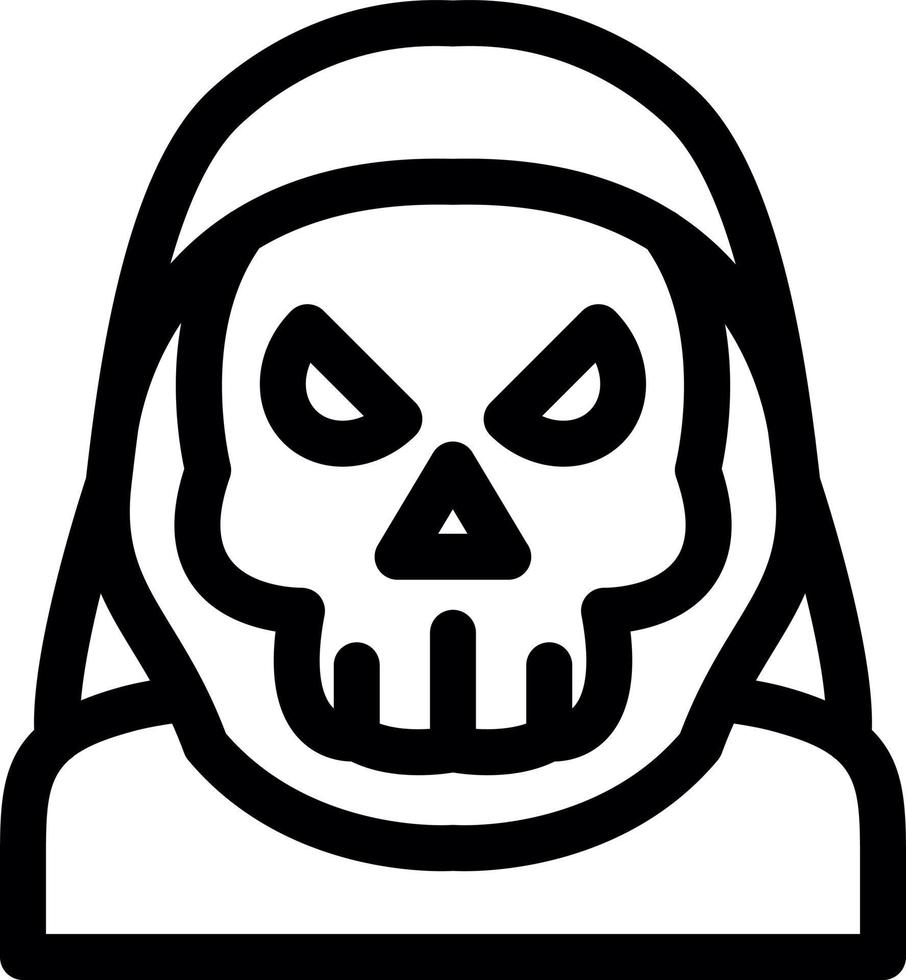 Grim Reaper Line Icon vector