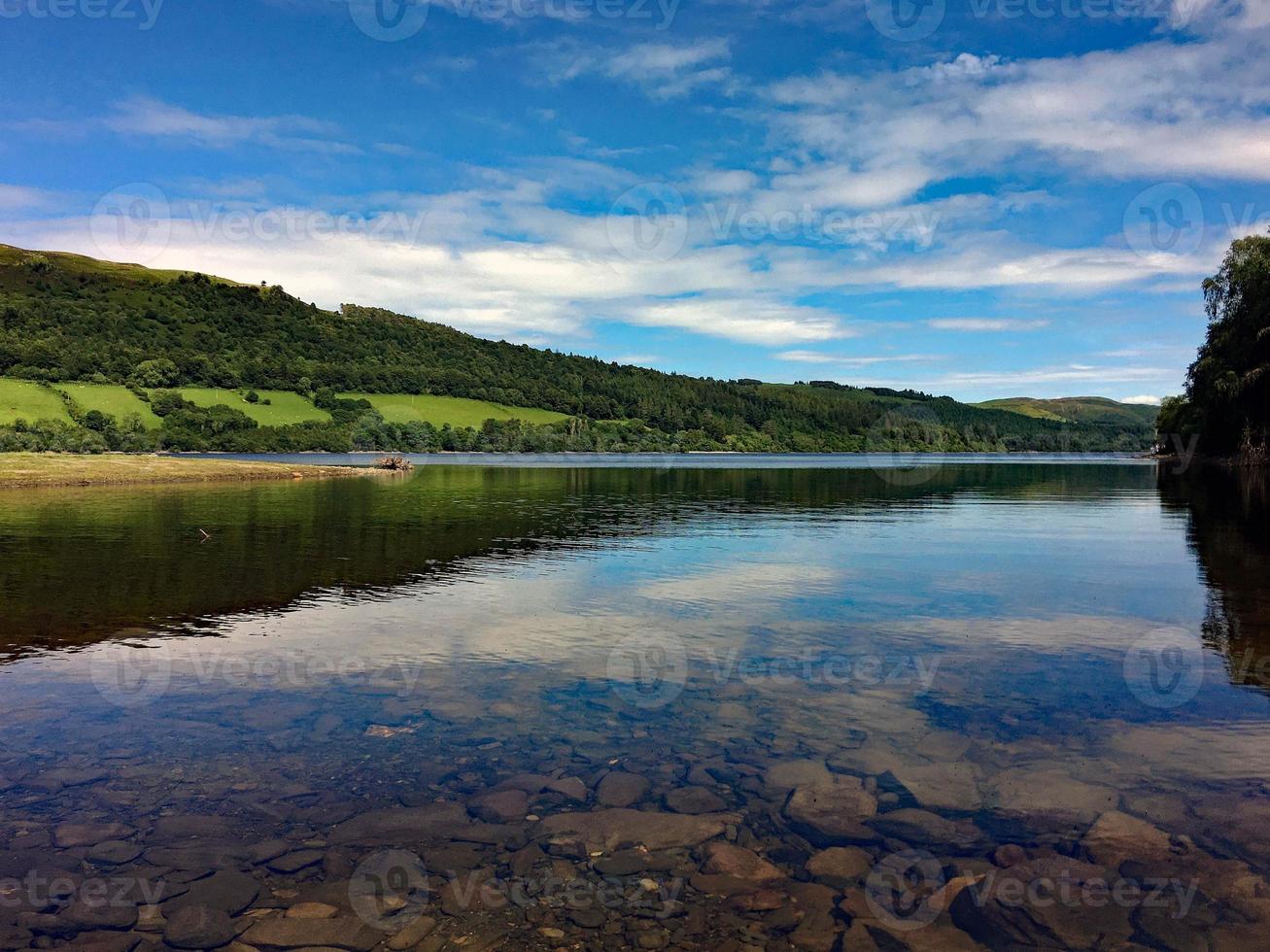 A view of Lake Vyrnwy in Mid Wales photo