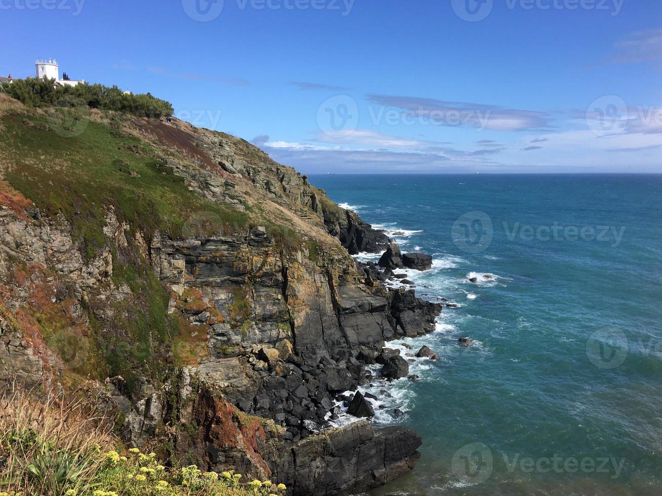 A view of the sea at Lizard Point in Cornwall photo