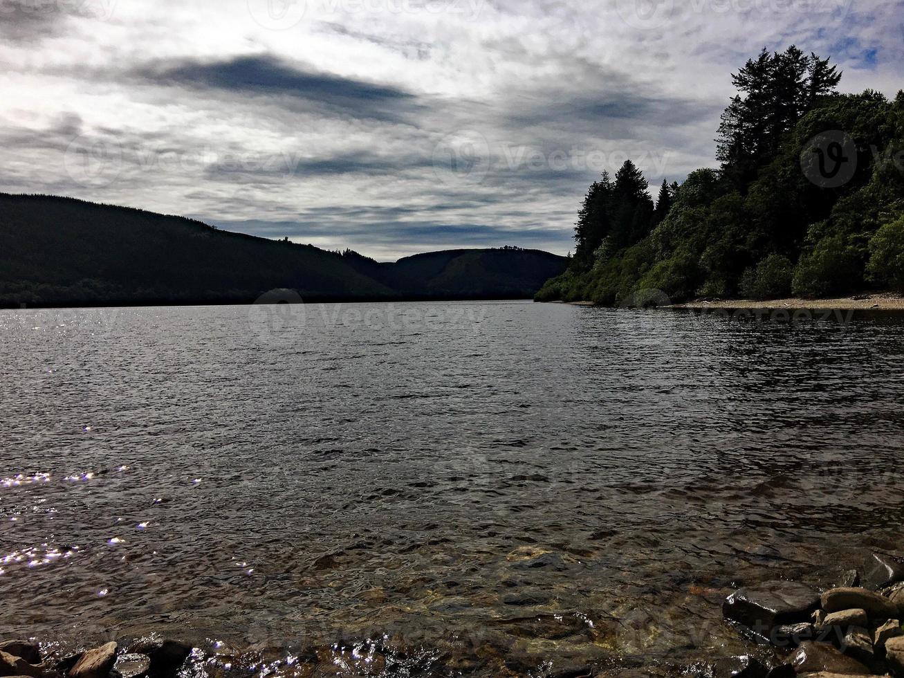 A view of Lake Vyrnwy in Mid Wales photo