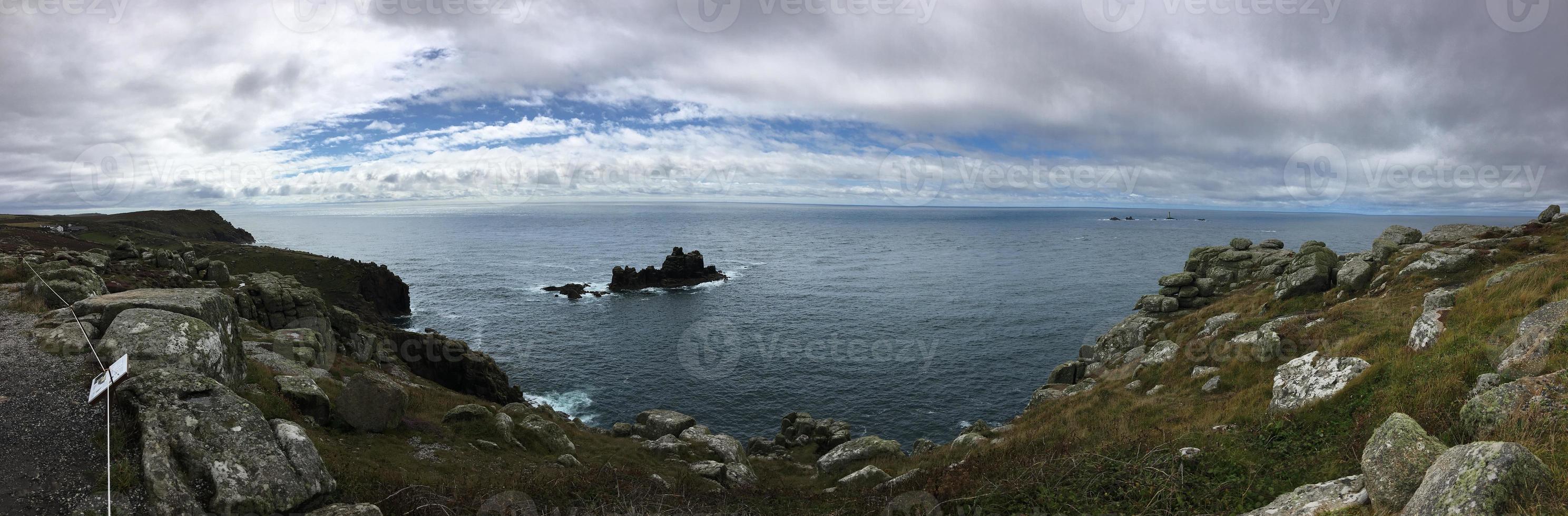 A view of the Sea at Lands End in Cornwall photo
