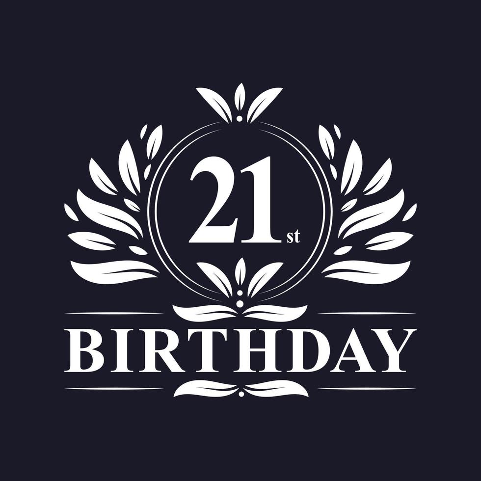 21 years Anniversary logo, luxurious 21st Anniversary design