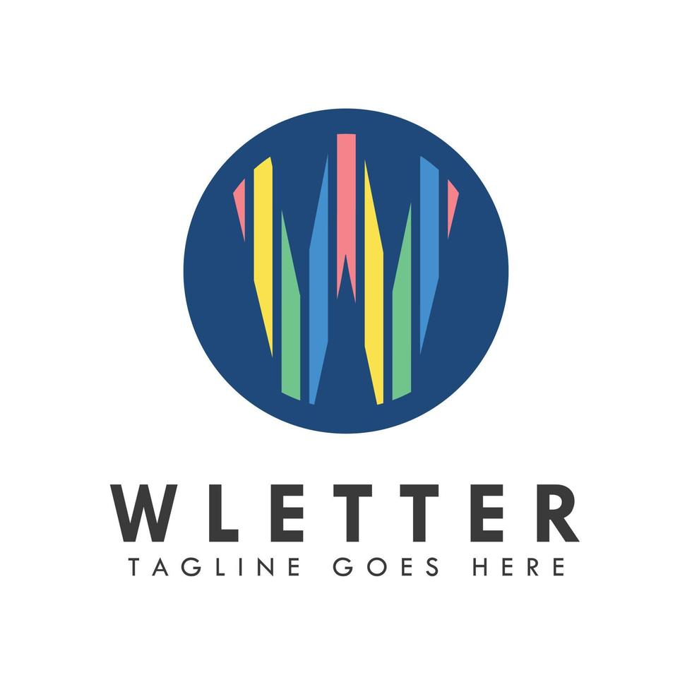 Alphabet w letter logo and icon design vector