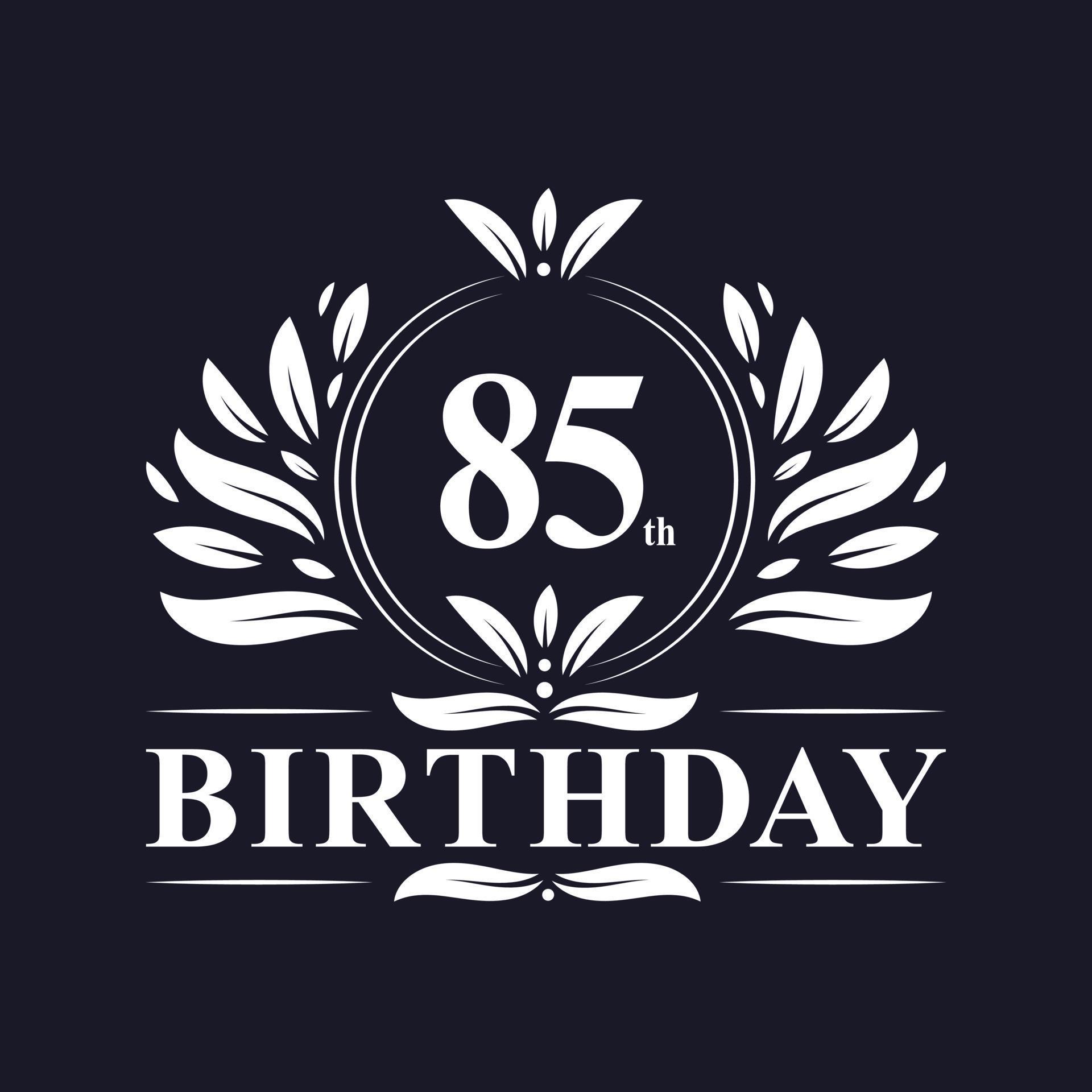 85th Birthday logo, 85 years Birthday celebration. 8736436 Vector Art