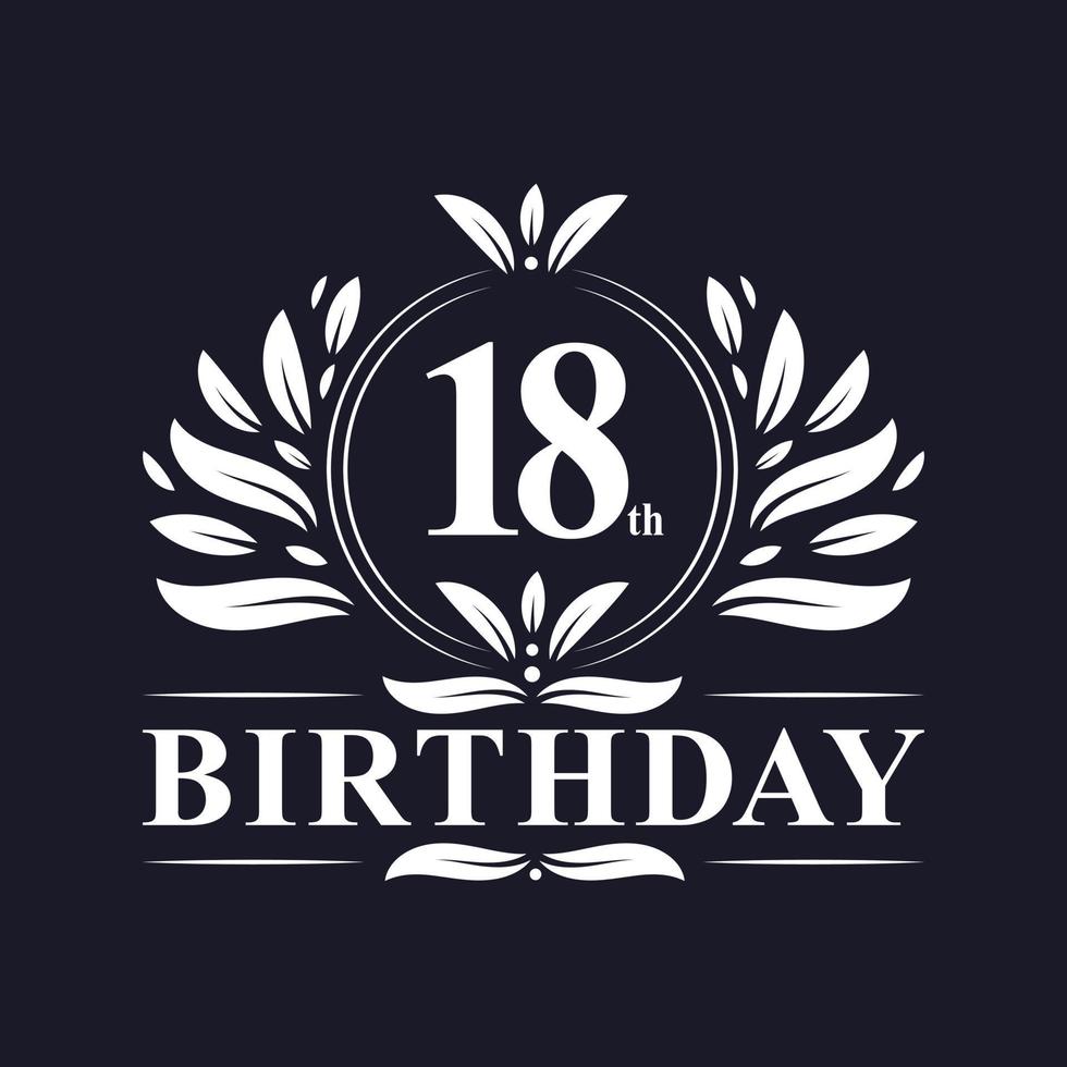 18th Birthday logo, 18 years Birthday celebration. vector