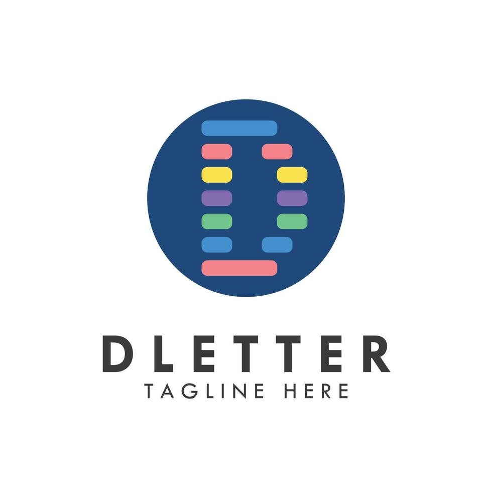 Alphabet d letter logo and icon design vector
