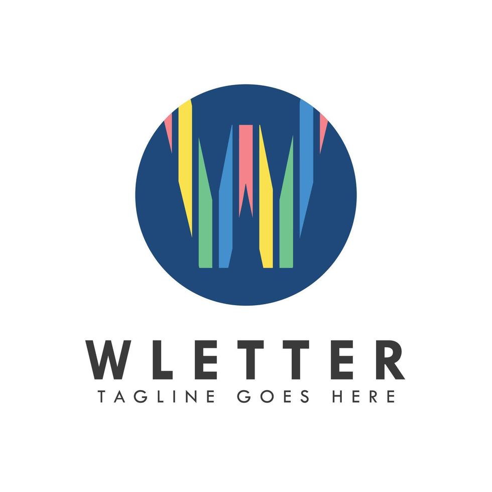 Alphabet w letter logo and icon design vector