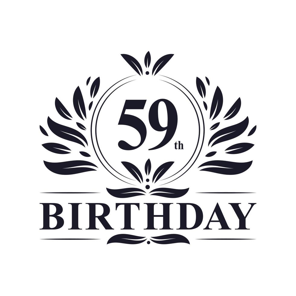 59 years Birthday logo, 49th Birthday celebration. vector