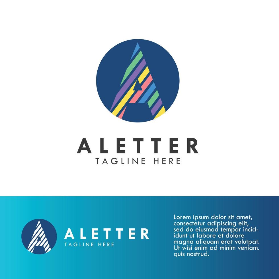 diseño de logotipo e icono de letra del alfabeto a vector