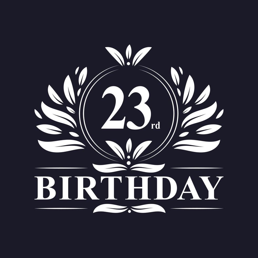 Logotipo de 23 años, celebración de 23 años. vector