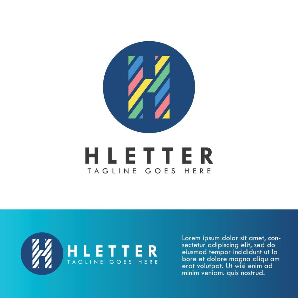 diseño de logotipo e icono de letra h del alfabeto vector