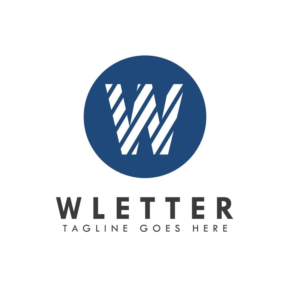 Alphabet w letter logo and icon design vector