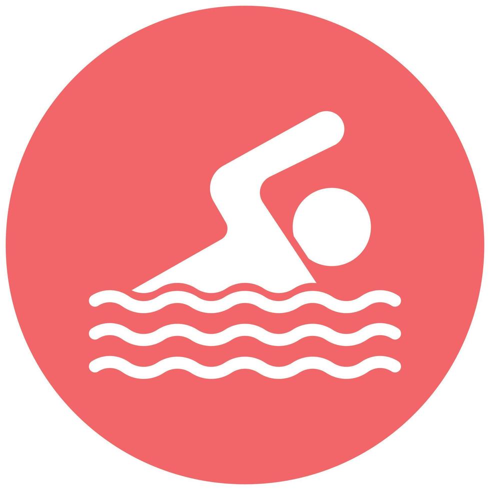 estilo de icono de natación vector