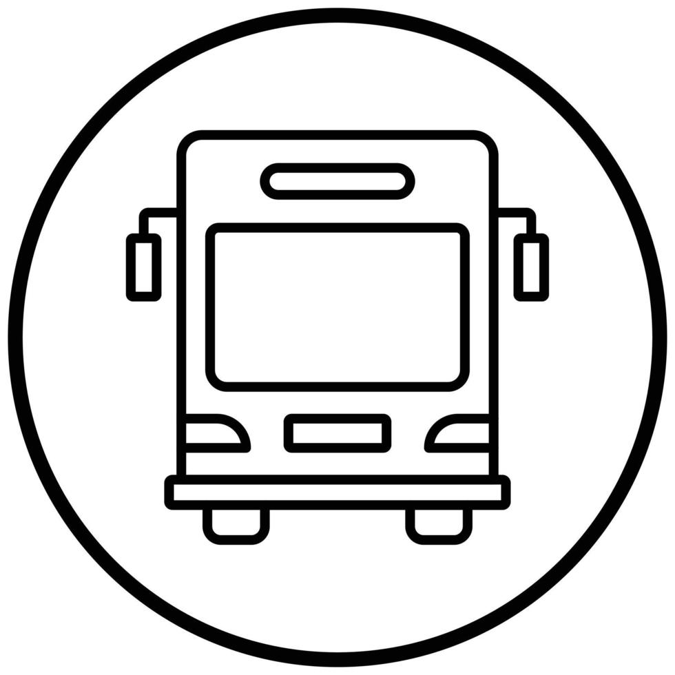 estilo de icono de autobús escolar vector