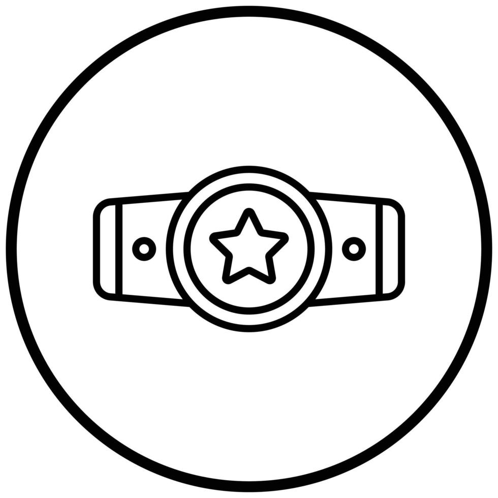 Champion Belt Icon Style vector