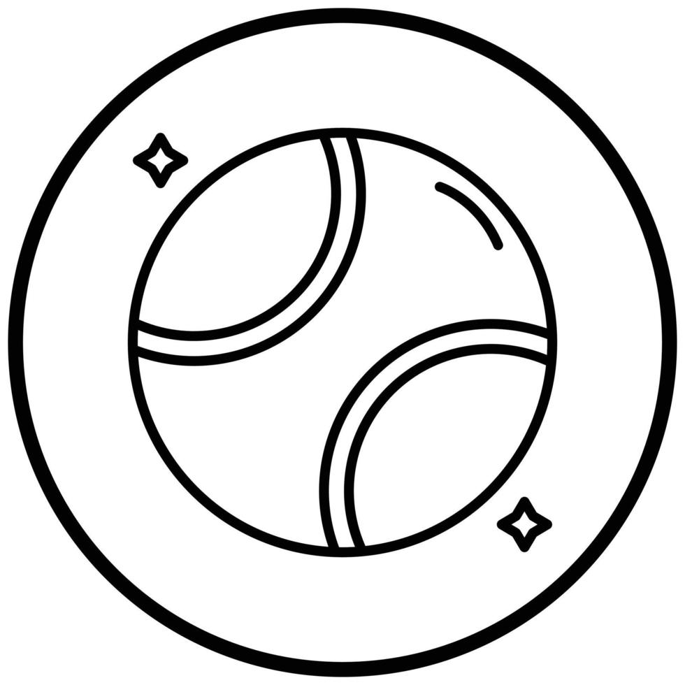 estilo de icono de pelota de tenis vector