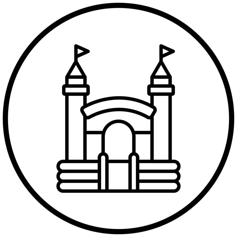 Bouncy Castle Icon Style vector