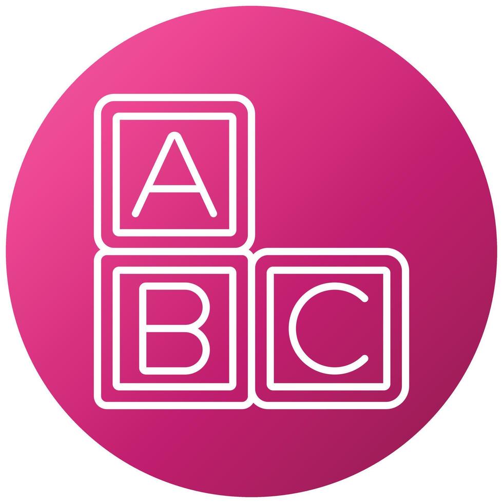 ABC Blocks Icon Style vector