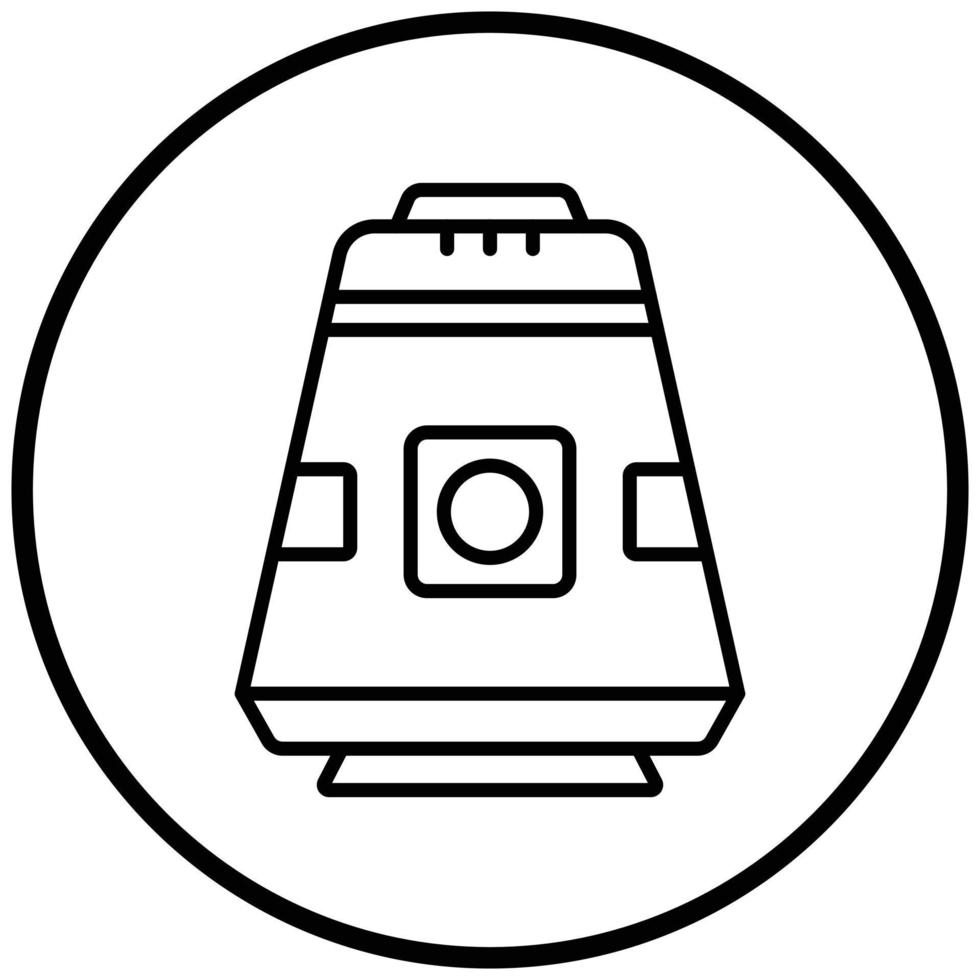 estilo de icono de cápsula espacial vector