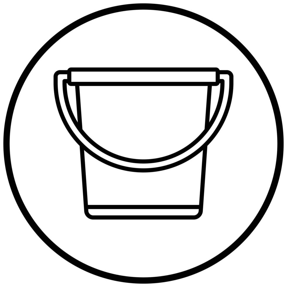 Sand Bucket Icon Style vector