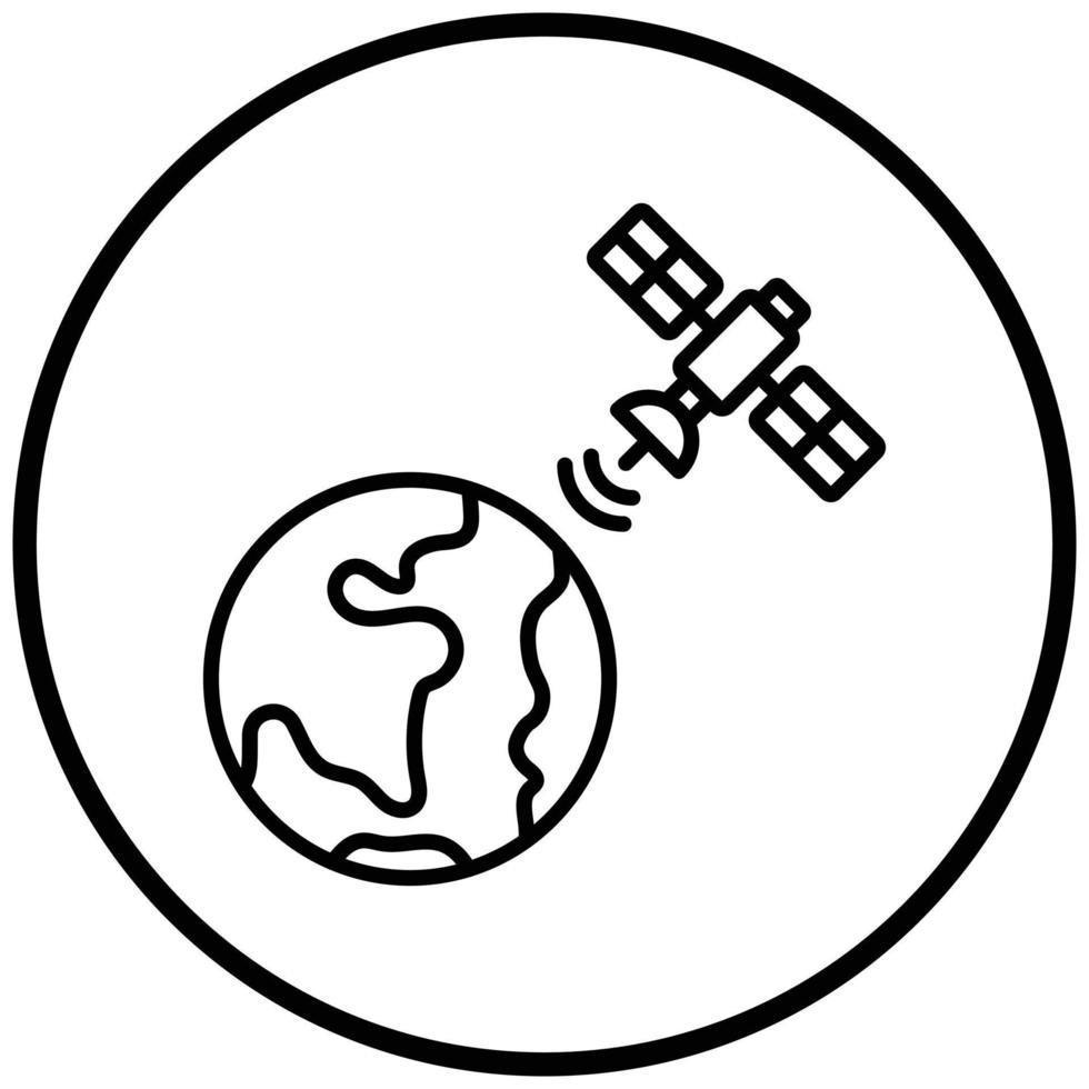 Satellite Earth Icon Style vector