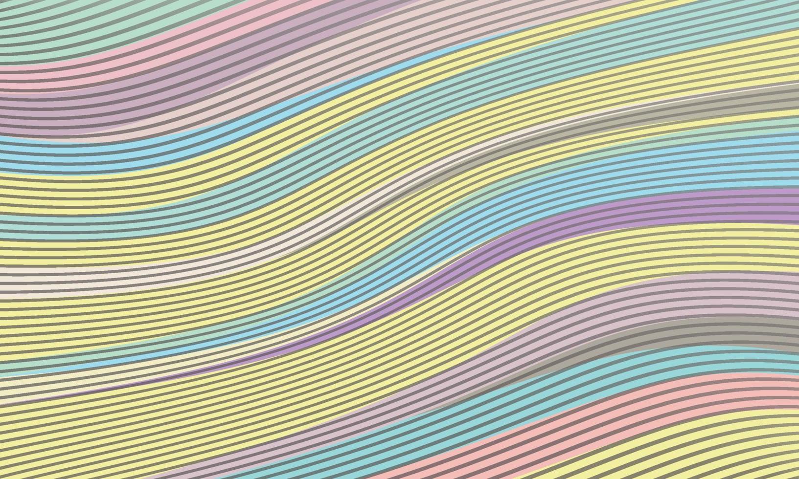 el fondo formado por las líneas curvas parece moverse en tonos pastel. vector