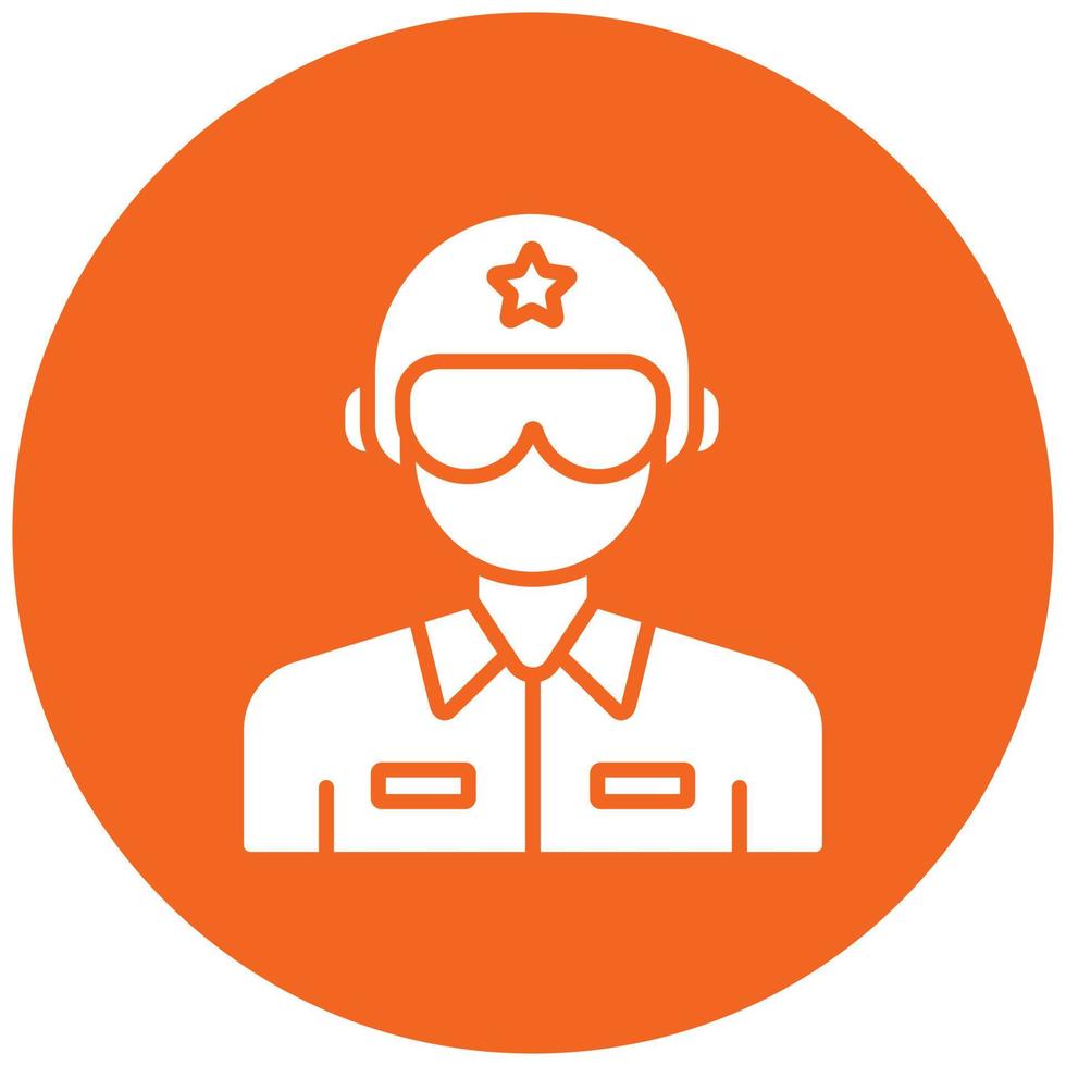 Army Pilot Icon Style vector