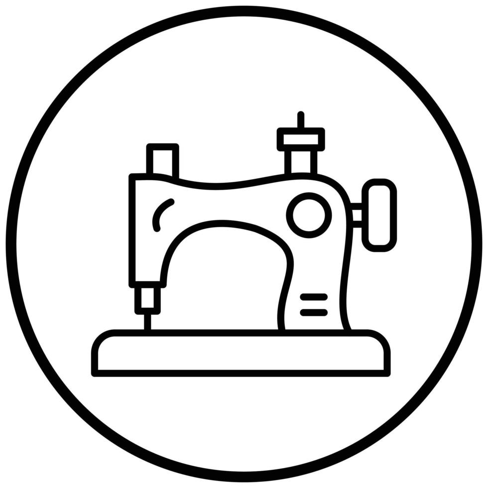 estilo de icono de máquina de coser vector