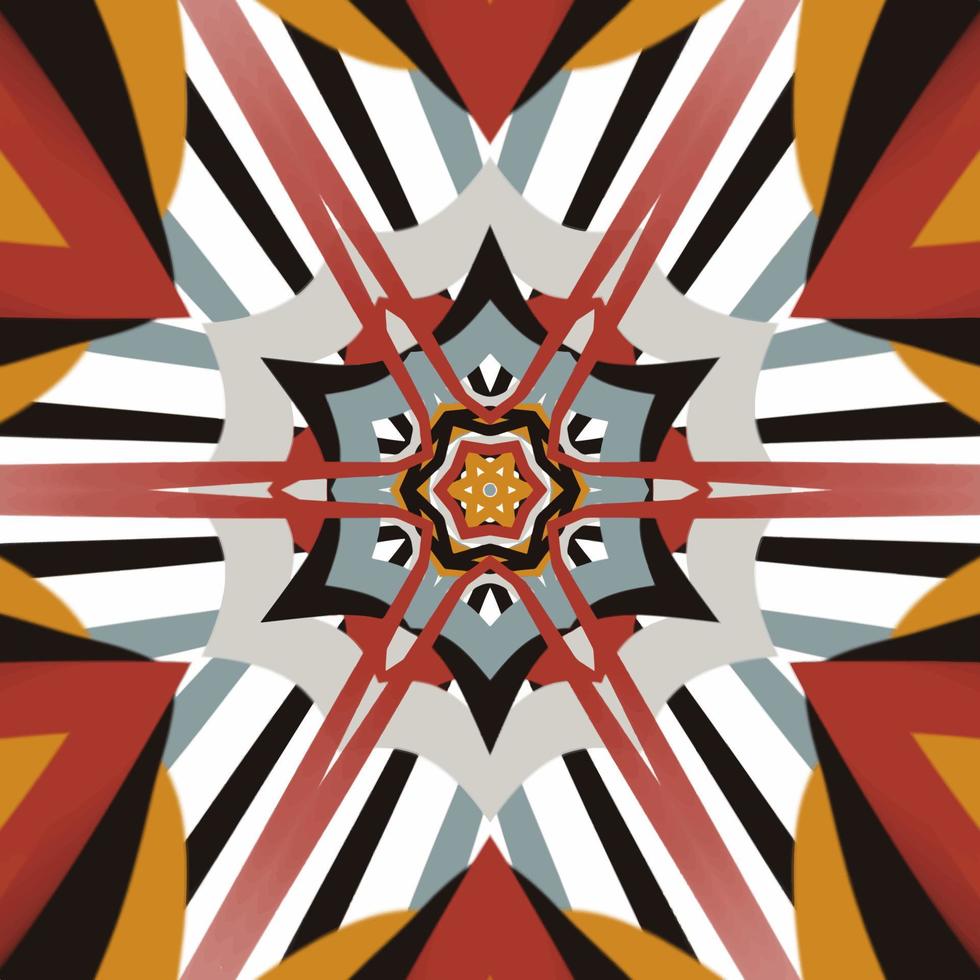 Seamless Mandala Pattern Background, Abstract Ethnic Authentic Symmetric Pattern Ornamental Decorative Kaleidoscope vector