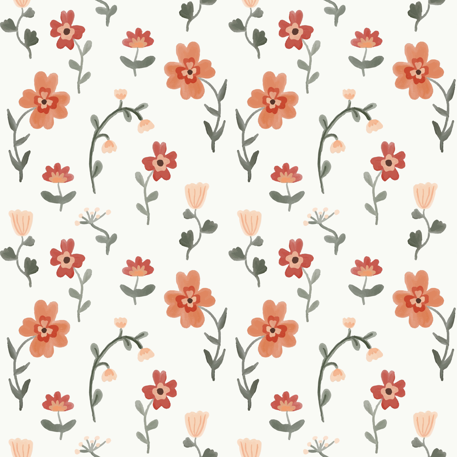 Beautiful seamless raster pattern with simple flowers. Background with  decorative floral ornaments for textiles, wrappers, fabrics, clothing,  covers, paper, printing, scrapbooking. soft color flower 8737511 Vector Art  at Vecteezy