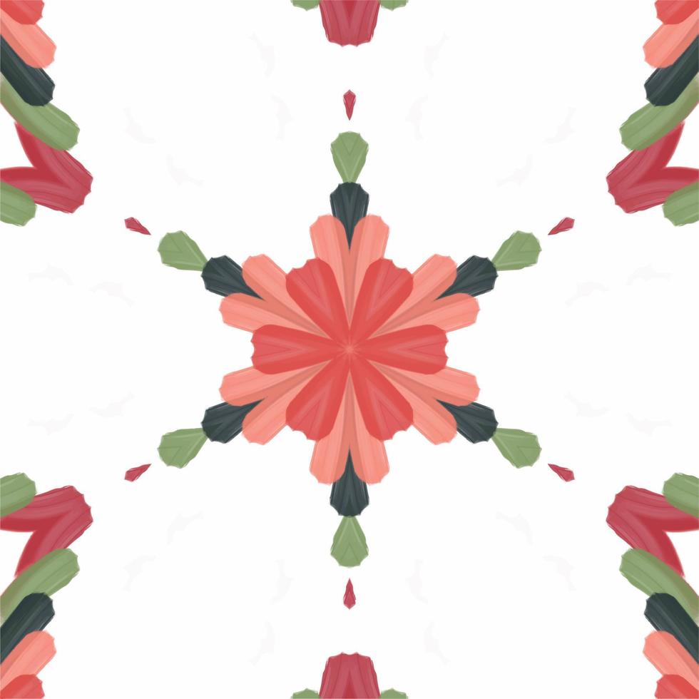 Abstract composition in crimson and green tones. Modern creative hand drawn background. vector
