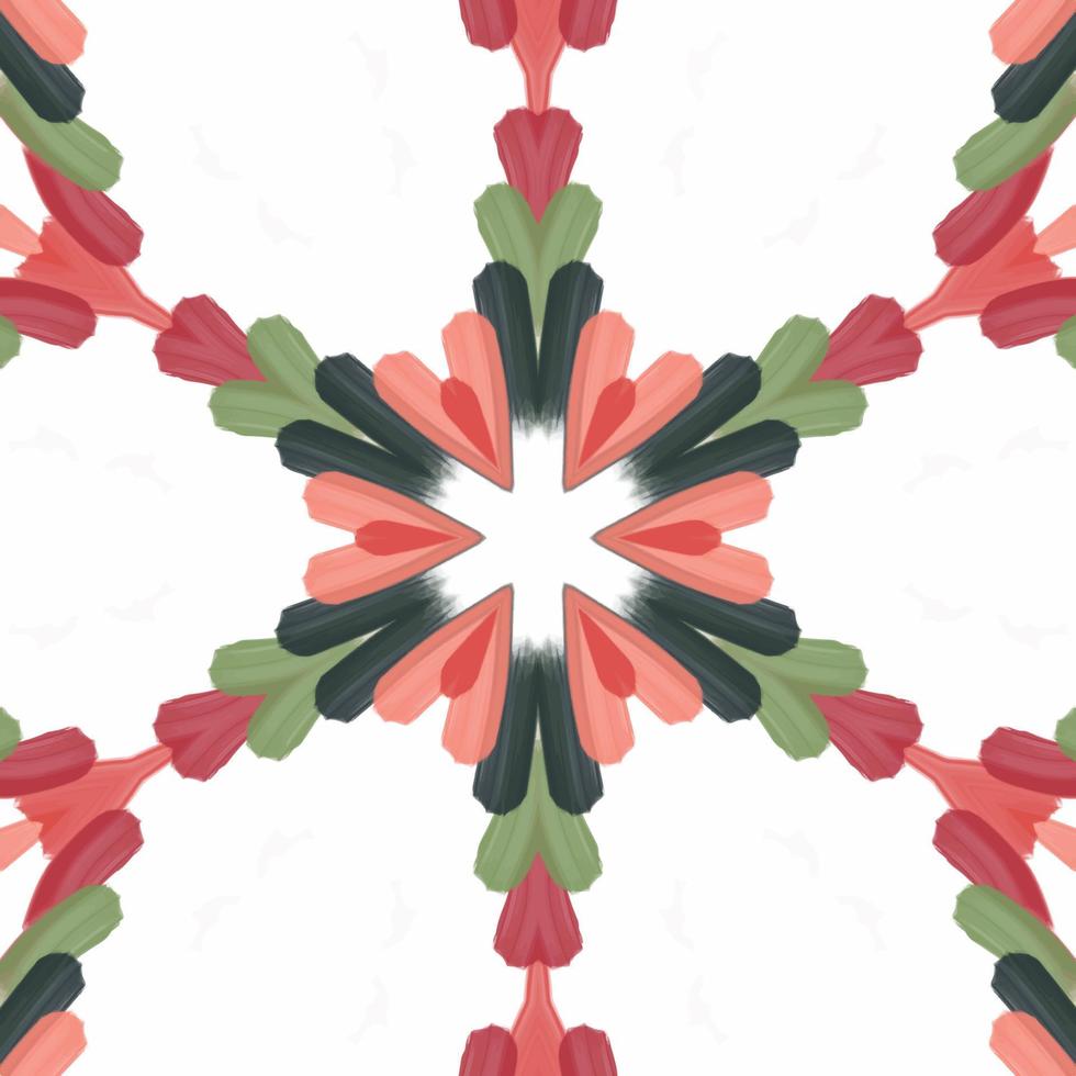 Abstract composition in crimson and green tones. Modern creative hand drawn background. vector