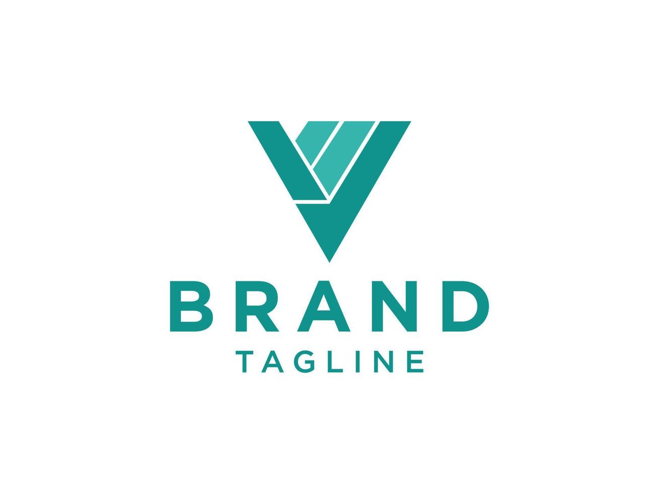 logotipo abstracto de la letra v. elemento de plantilla de diseño de logotipo de vector plano geométrico triangular