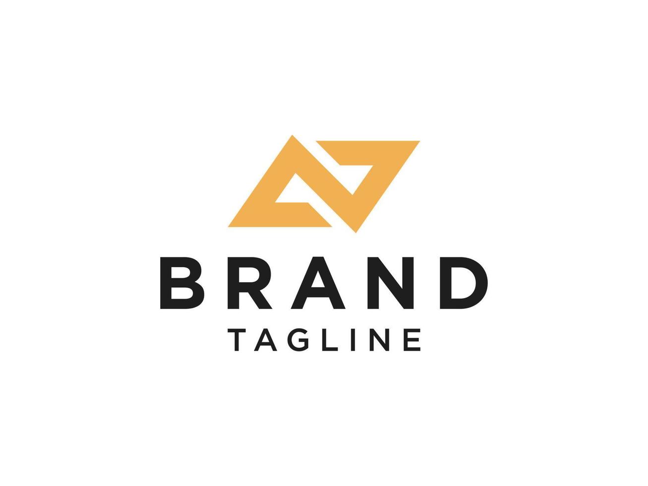 Abstract Square Letter N Logo. Flat Line Vector Logo Design Template Element